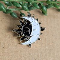 Sun and Moon Enamel Pin badge
