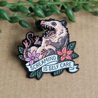 Funny Possum Enamel Pin Badge