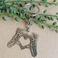 Gothic Skeleton Heart Keyring