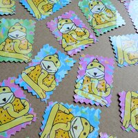 Flat Eric Stickers - Holographic Vinyl Sticker Pack of 10
