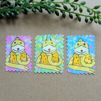 Flat Eric Stickers - Holographic Vinyl Sticker Pack of 10