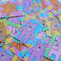 Rex the Runt Stickers - Holographic Vinyl Sticker Pack of 10
