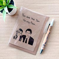 The office valentines Card - The Jim to my Pam - Valentines Boyfriend Girlfriend Birthday card