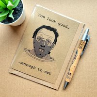 Funny Hannibal Valentines Card - Funny Horror Movie Hannibal Lecter valentines card
