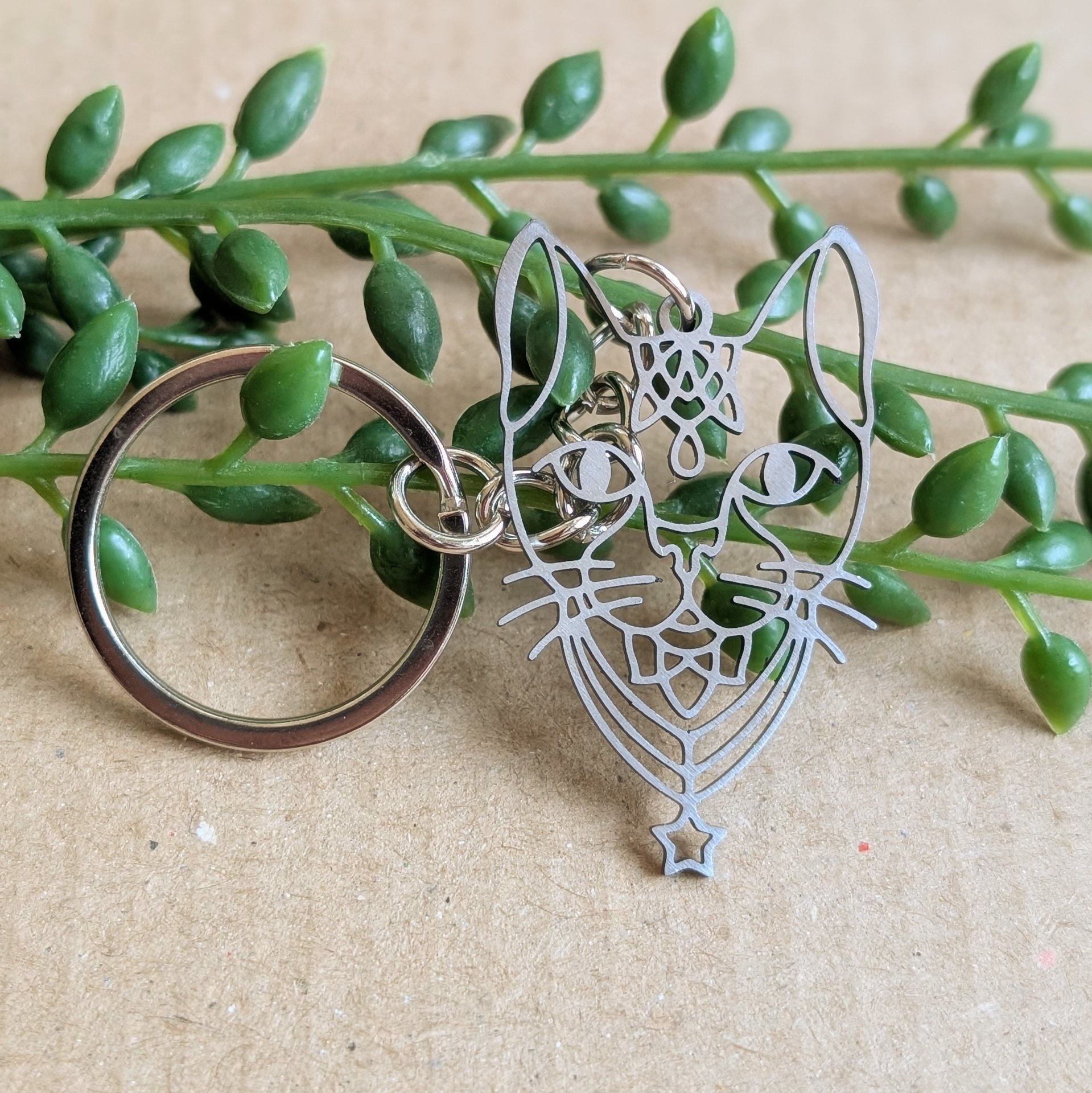 Sphynx Cat Keyring