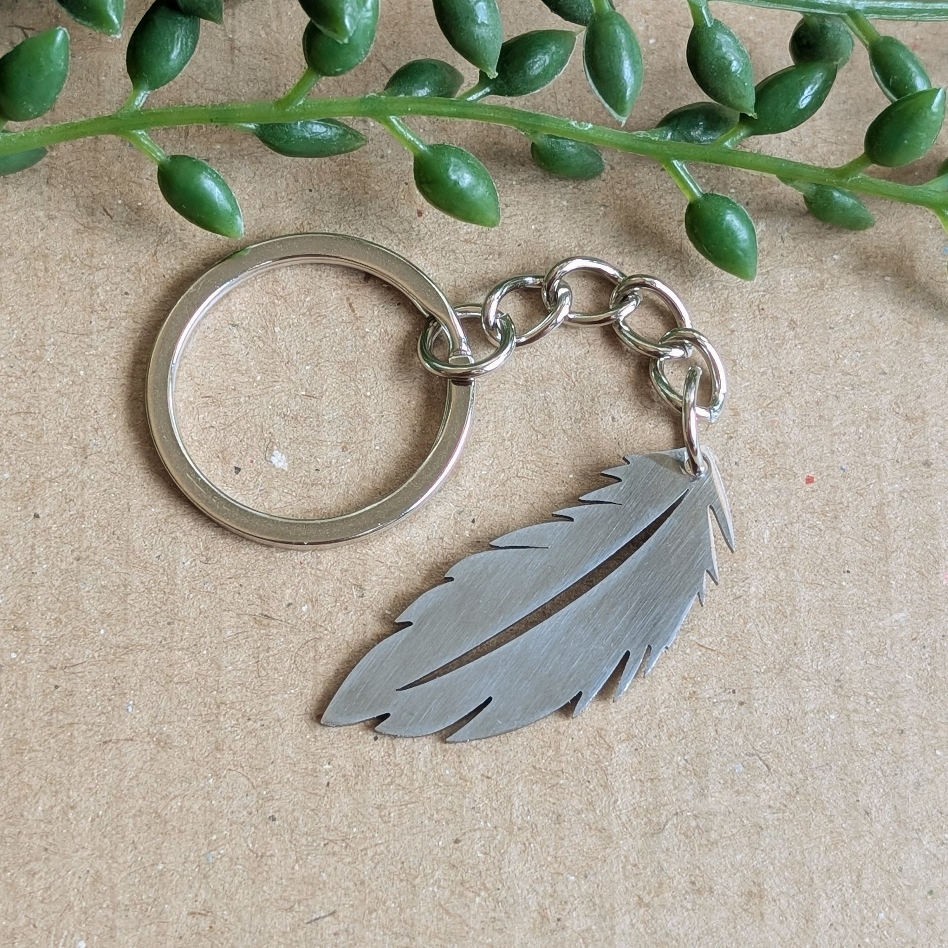 Lucky Feather Keyring
