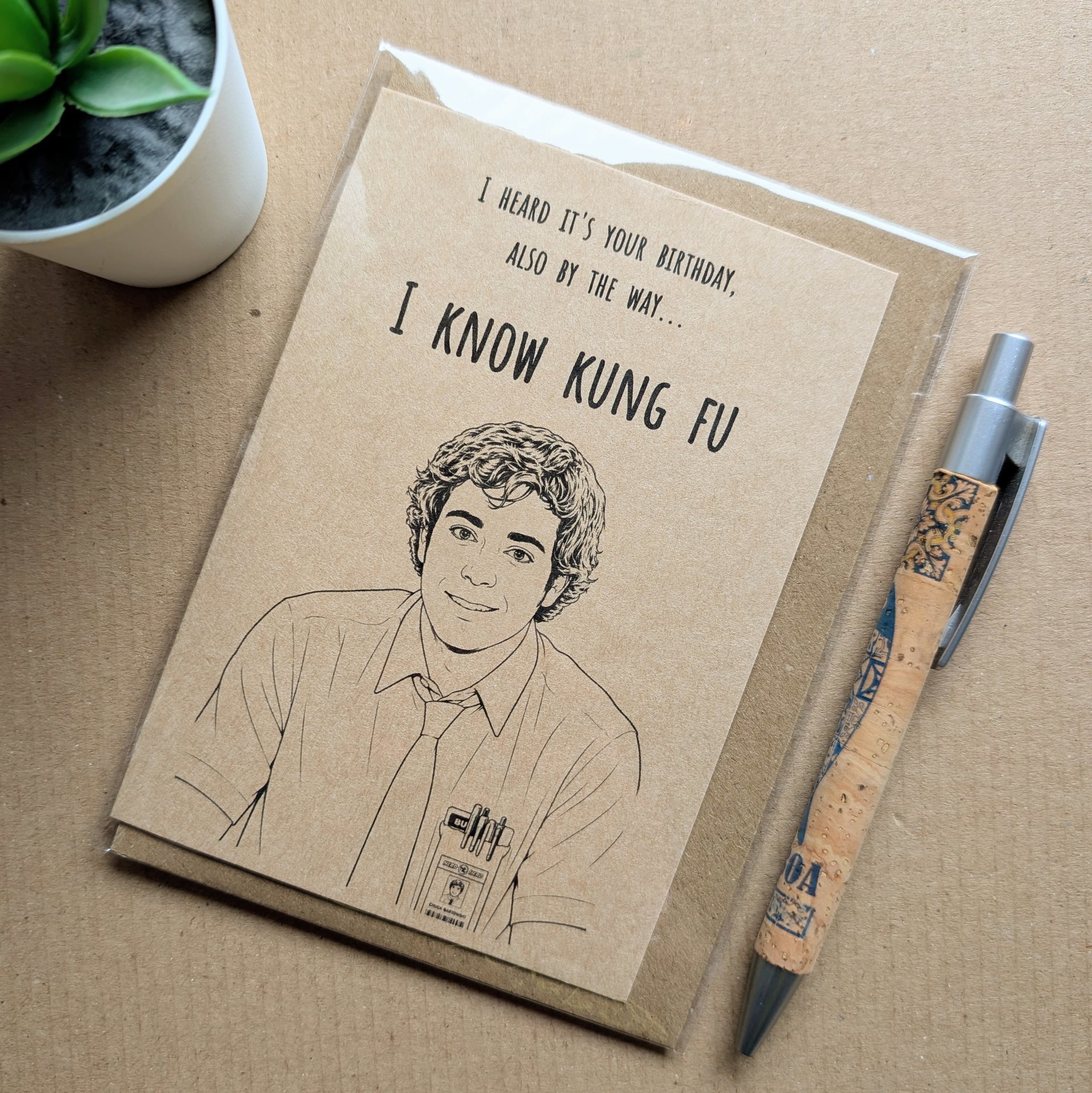 Funny Chuck TV show Birthday Card