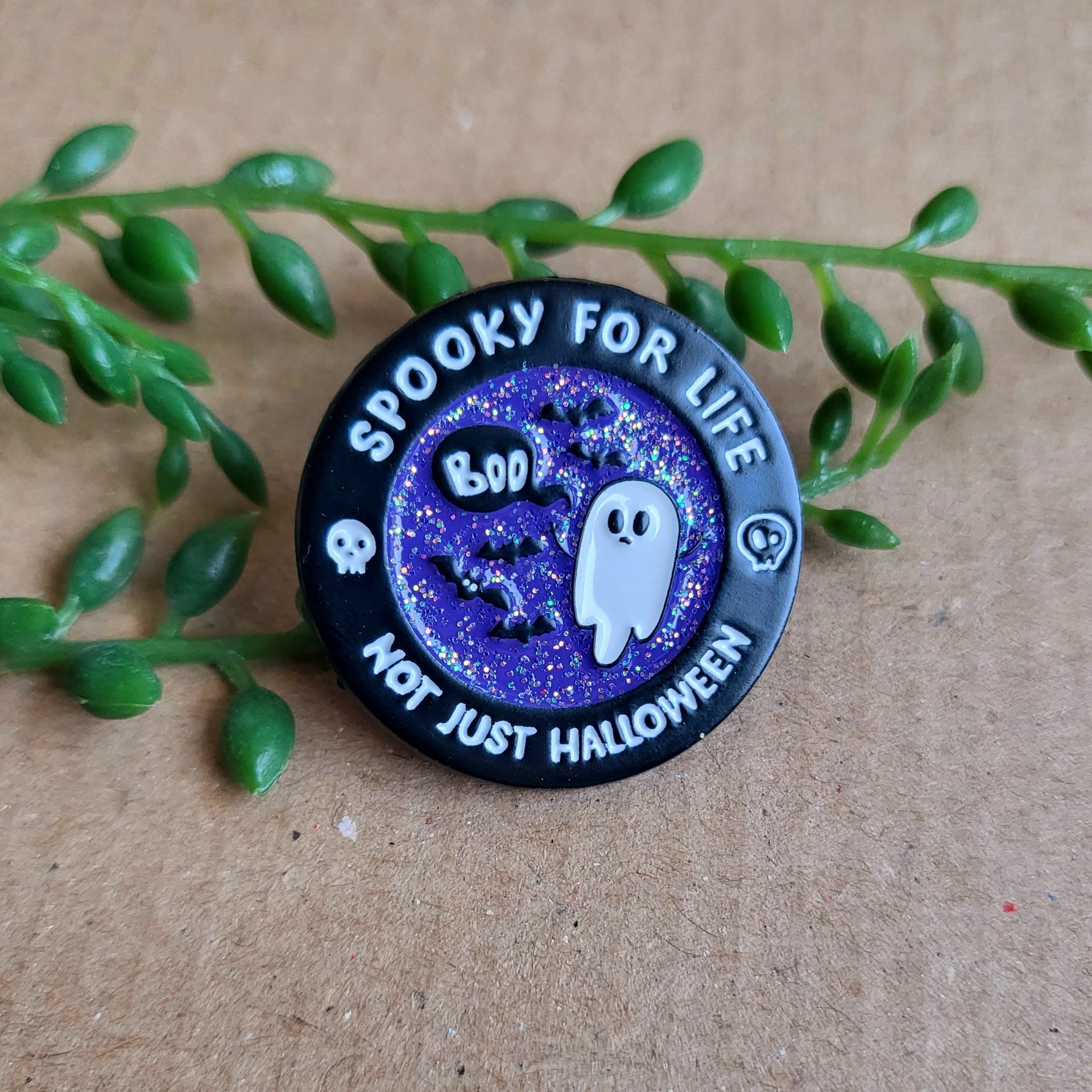 Spooky for life Halloween Pin badge