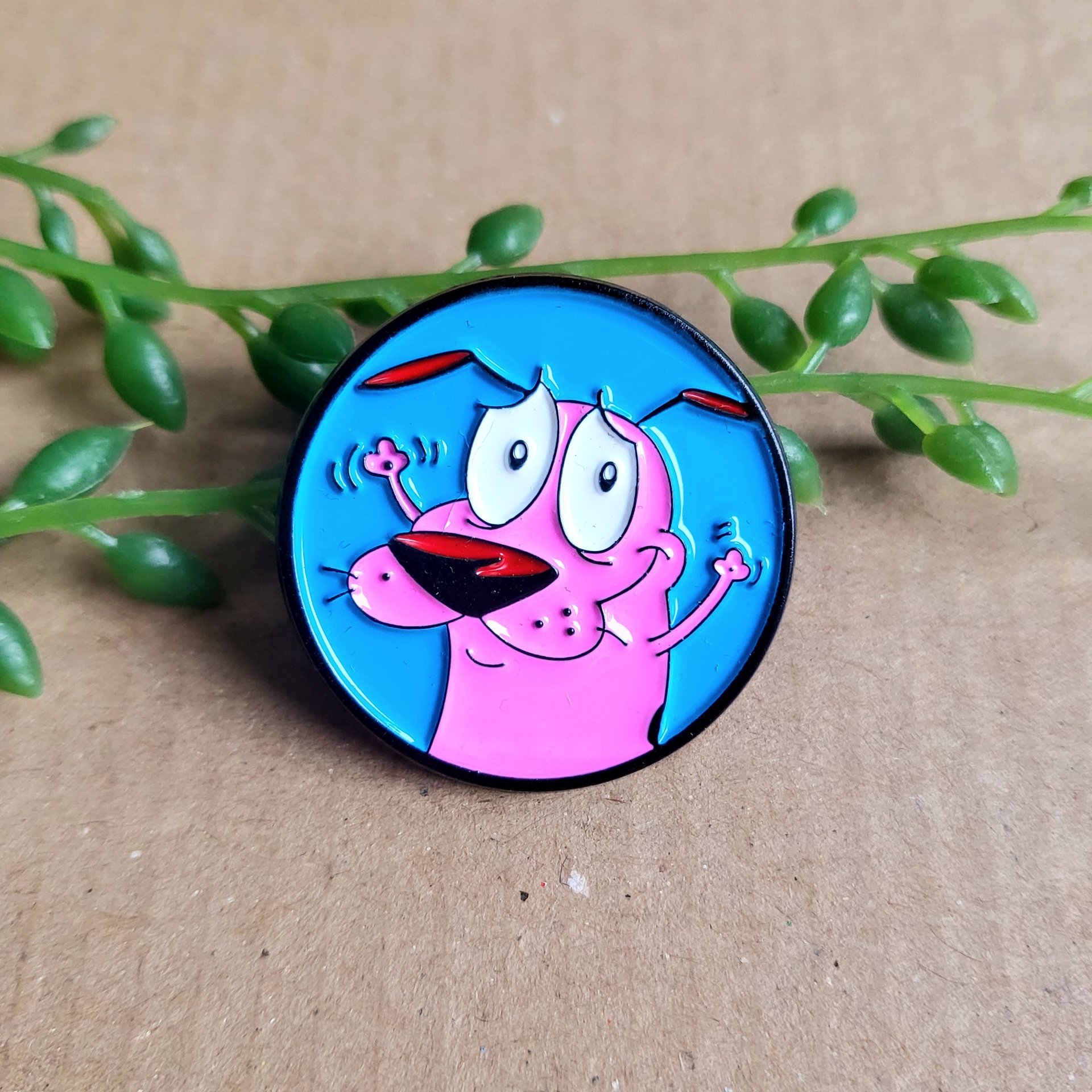 Courage the Cowardly Dog Enamel Pin badge