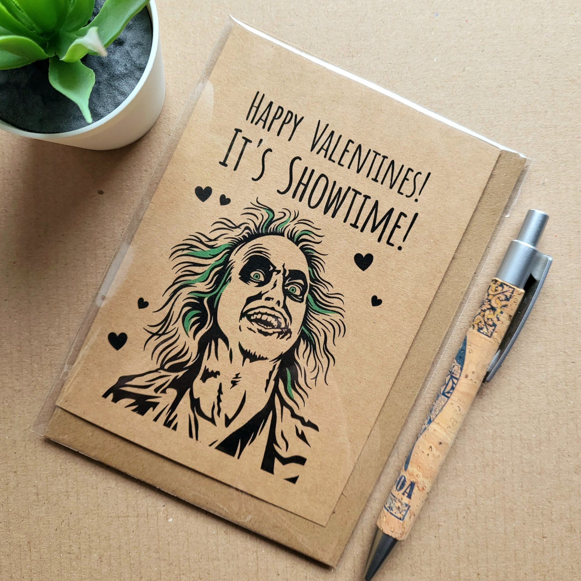 Beetlejuice Valentines day Card