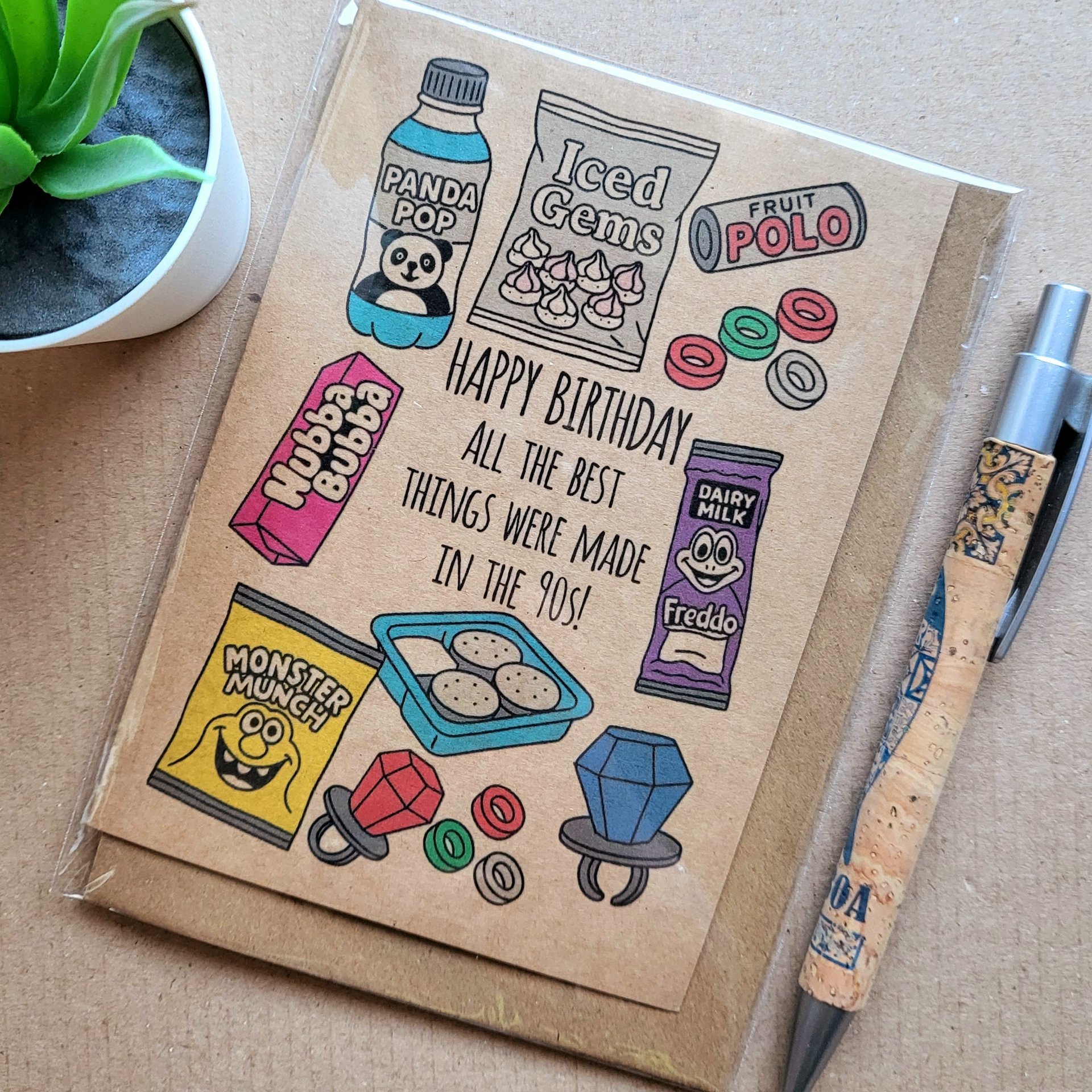 Funny 1990s Birthday card.