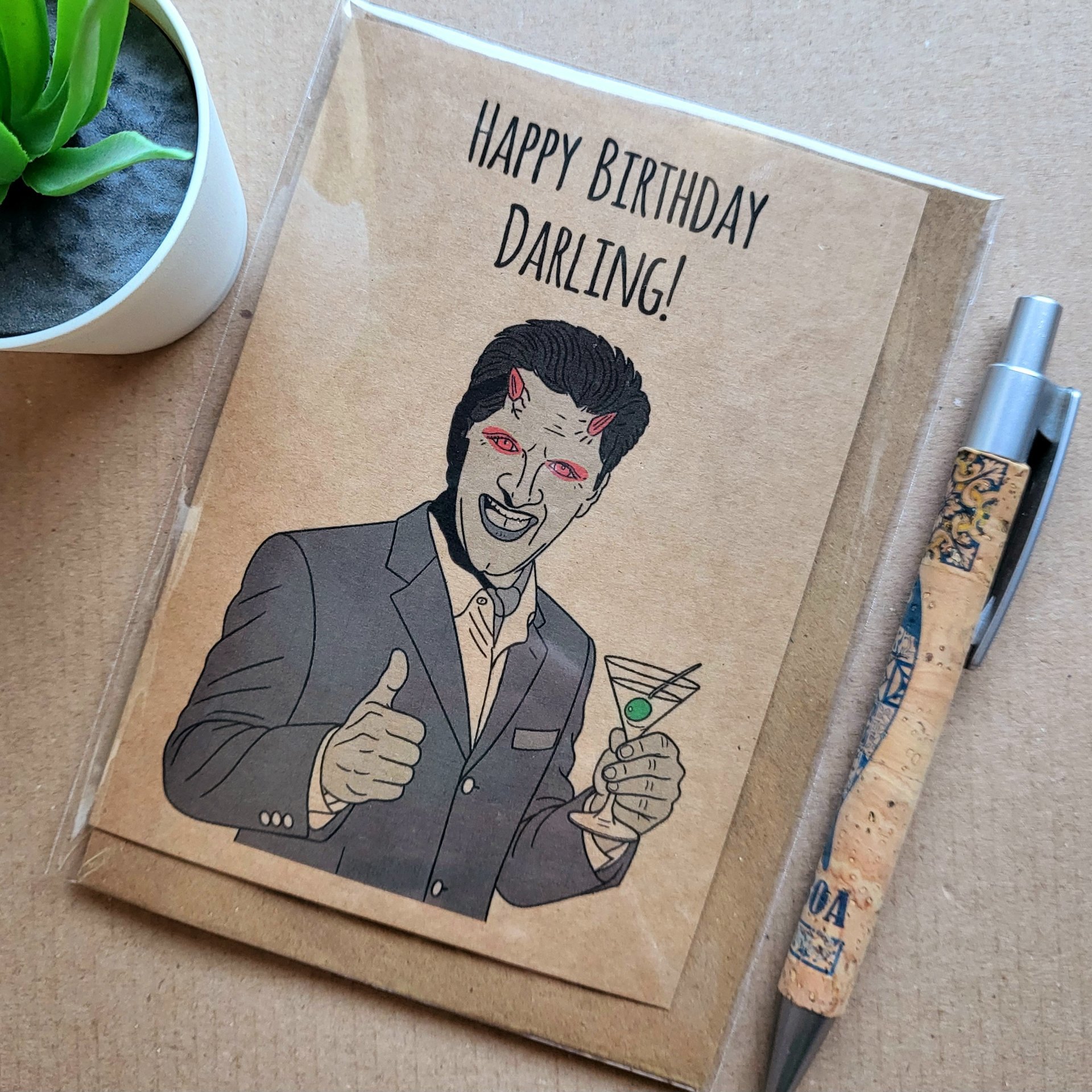 Angel TV show birthday card. 