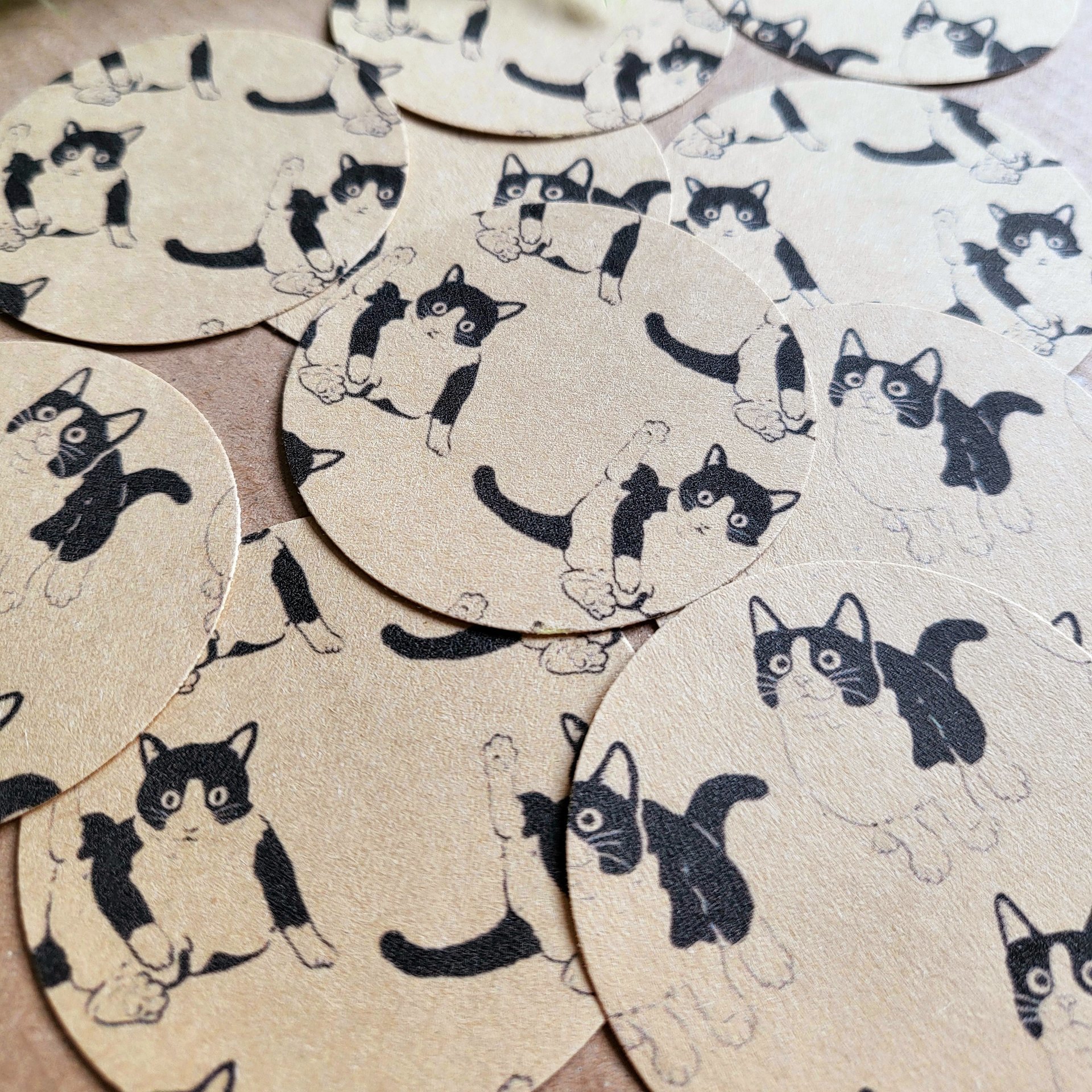 Rude Cat Gift Wrap Stickers