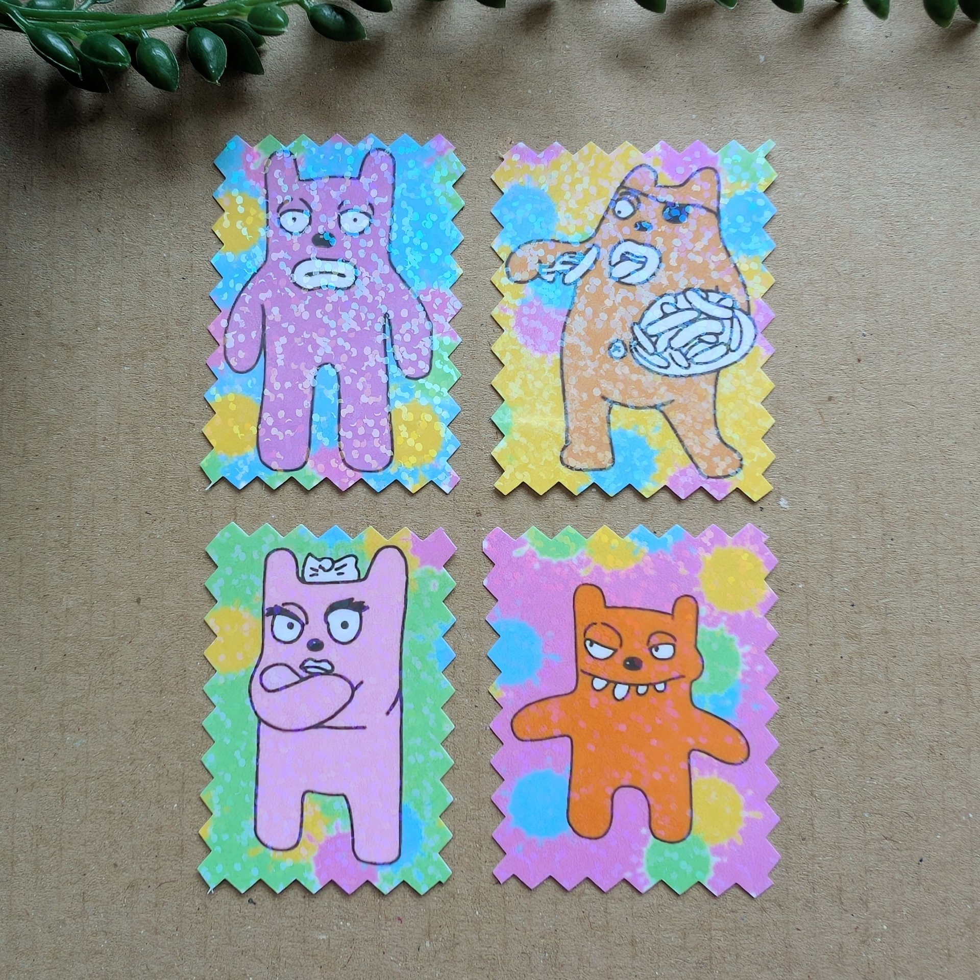 Rex the Runt Stickers - Holographic Vinyl Sticker Pack of 10