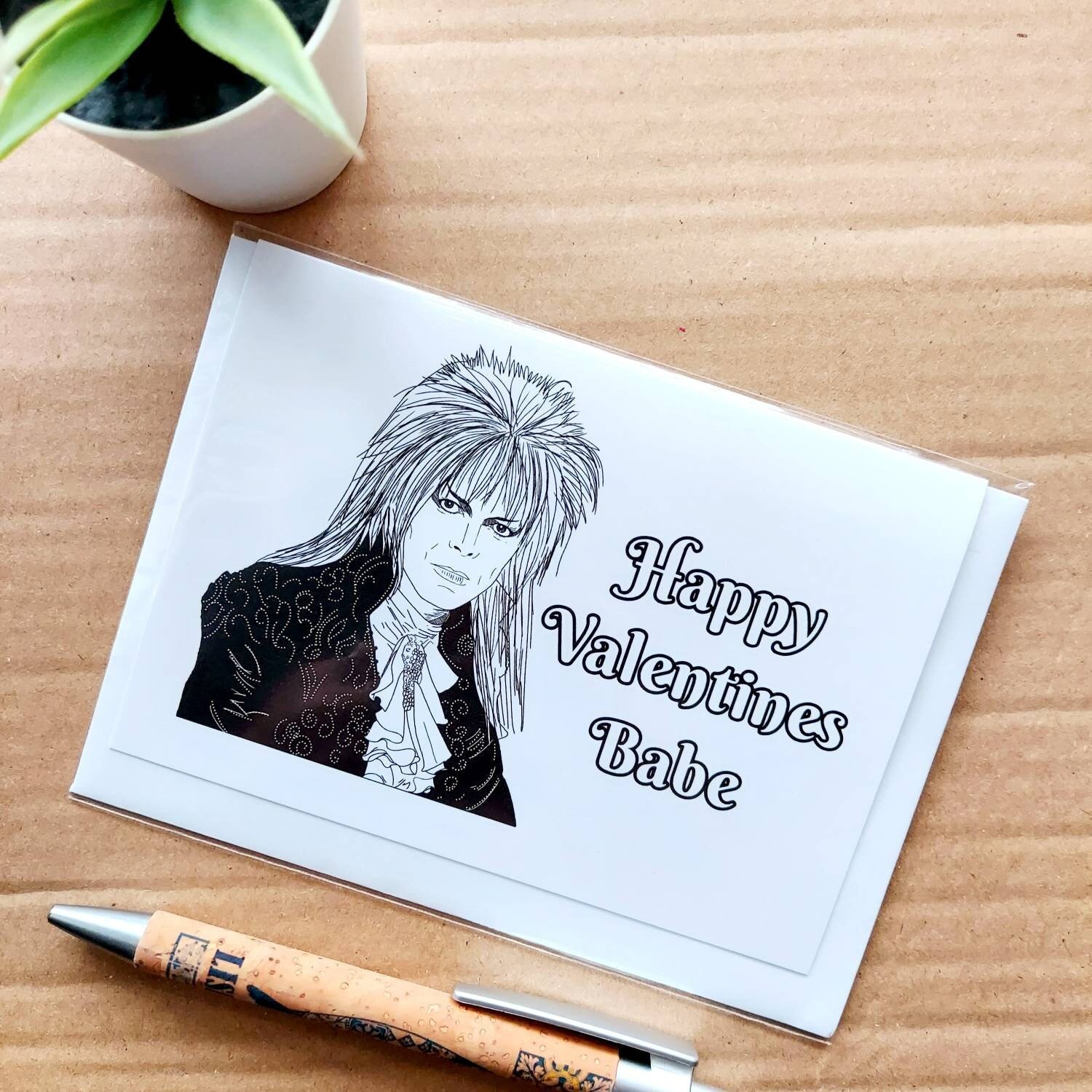 Labyrinth Valentines card - Happy Valentines Babe