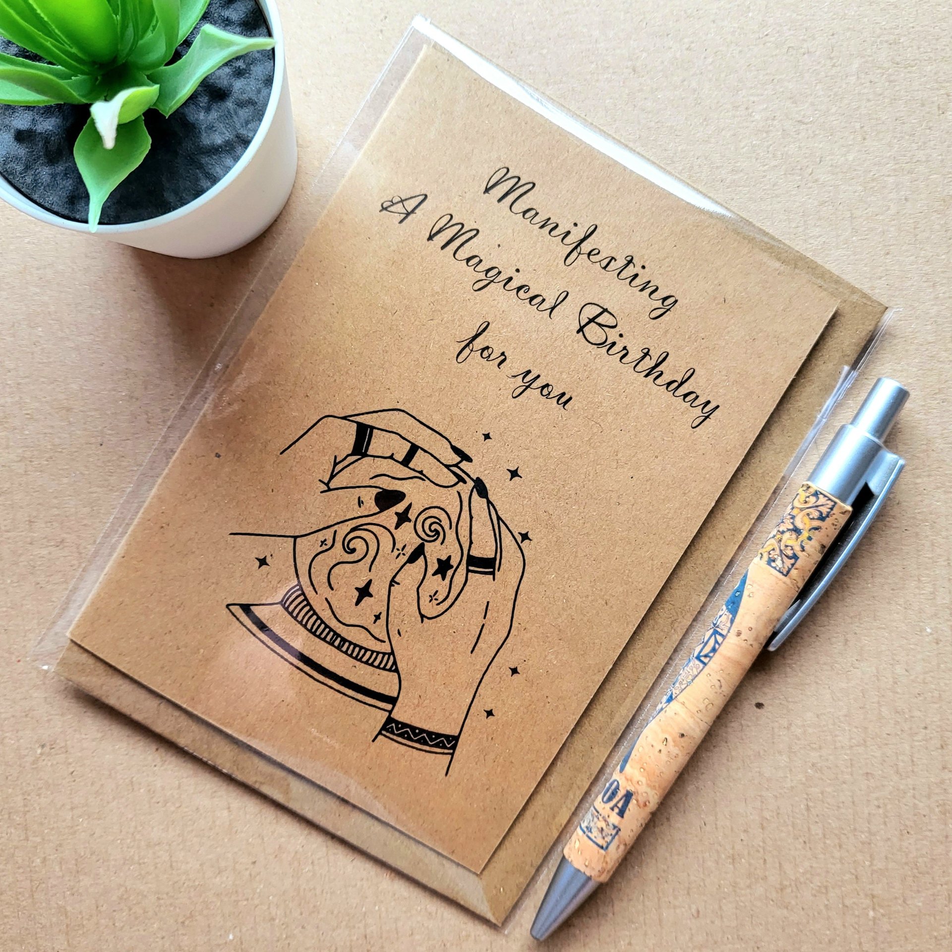 Funny Witch Birthday Card - Manifesting