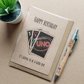 Funny UNO Birthday Card