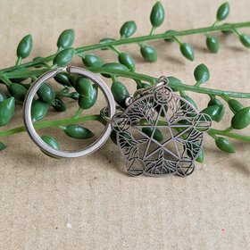 Witch Pentagram Keyring
