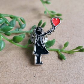 Banksy Enamel pin badge