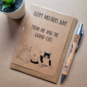 Funny Mothers Day Card from the grand cats