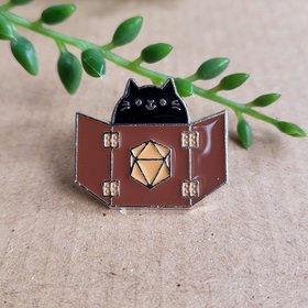 Cat Dungeon Master Enamel Pin badge
