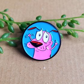 Courage the Cowardly Dog Enamel Pin badge