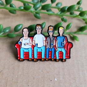 King of the Hill pin badge