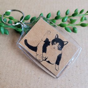 Funny Rude Cat Keyring