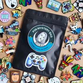 Gamer Enamel Pin Badge Mystery Bag, Video game themed enamel pin badge blind bag