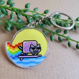 Smooth Jazz Nyan Cat Keyring