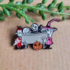 Nightmare Before Christmas Enamel Pin Badge - Lock Shock and Barrel