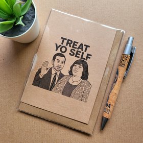 Parks and recreation birthday card, treat yo self