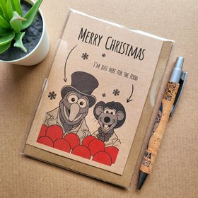 Muppets Christmas carol christmas card, rizzo and Gonzo 