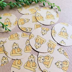 Flat Eric Gift Wrap Stickers
