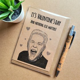 Funny Metallica Valentines card