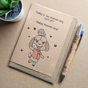 animal crossing anniversary card