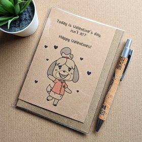animal crossing valentines card