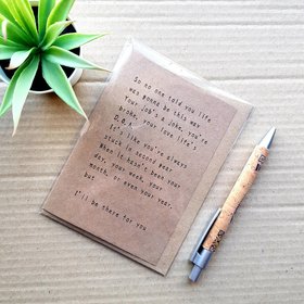 Friends Lyrics Birthday Card - I'll be there for you theme tune