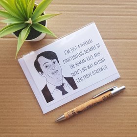 Funny Peep Show Quote Birthday Card - Mark Corrigan Normal Human