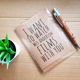 Wes Anderson Card - I want to watch Wes Anderson Films with you