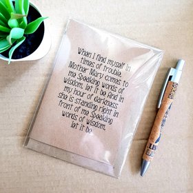 The Beatles Birthday Card - let it be lyrics 