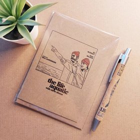 Life Aquatic Birthday Card - Wes Anderson blank card