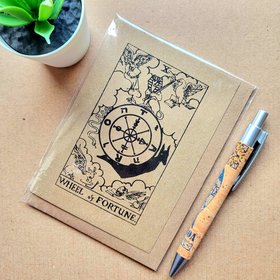 Tarot card good luck card - wheel of fortune - Mystic birthday gift
