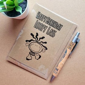 Bubblegum 1990s Birthday card - Loopy Lass