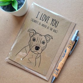Funny Staffie Valentines Card