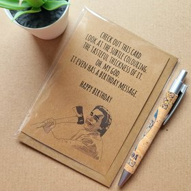 Funny American Pyscho Birthday Card