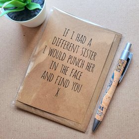 funny sister birthday card