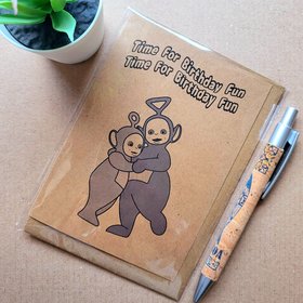 Funny Teletubbies Birthday Card
