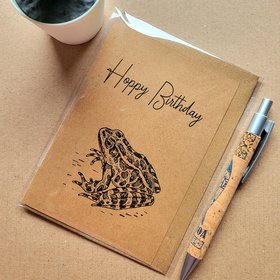 Funny Frog Birthday card