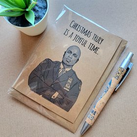 Funny Brooklyn nine nine Christmas Card - Raymond holt